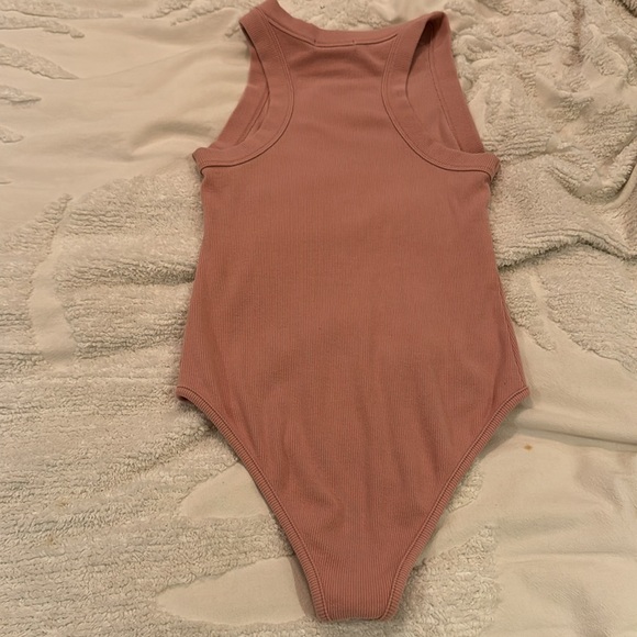 High Neck Racerback Ribbed Bodysuit - Picture 4 of 4